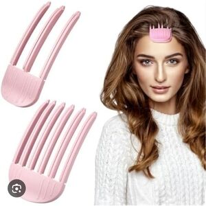 7 Volumizing Heatless Pink Hair Combs / Clips